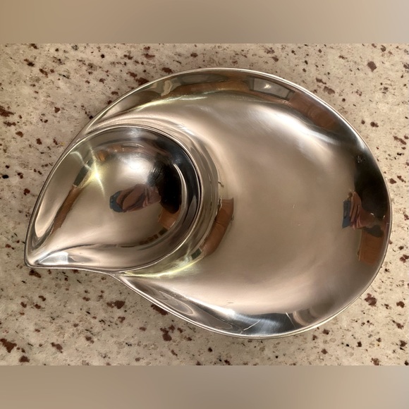 Metal Chip & Dip Tray, Silver Tone - Picture 3 of 6